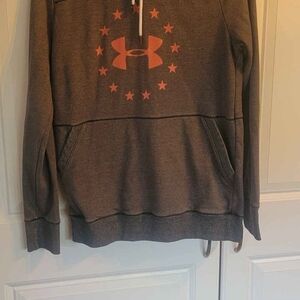 Under Armour Charcoal Sweatshirt with Coral Emblem